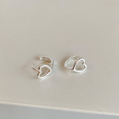 Valentines Day Simple Hollow Heart Earrings