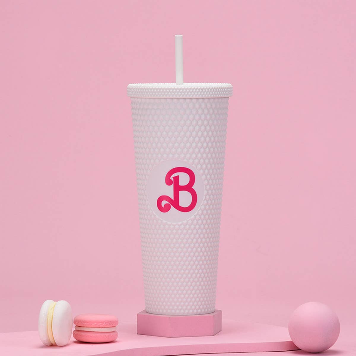 DOUBLE LAYER PORTABLE PLASTIC STRAW DIAMOND CUP_CWMM0978