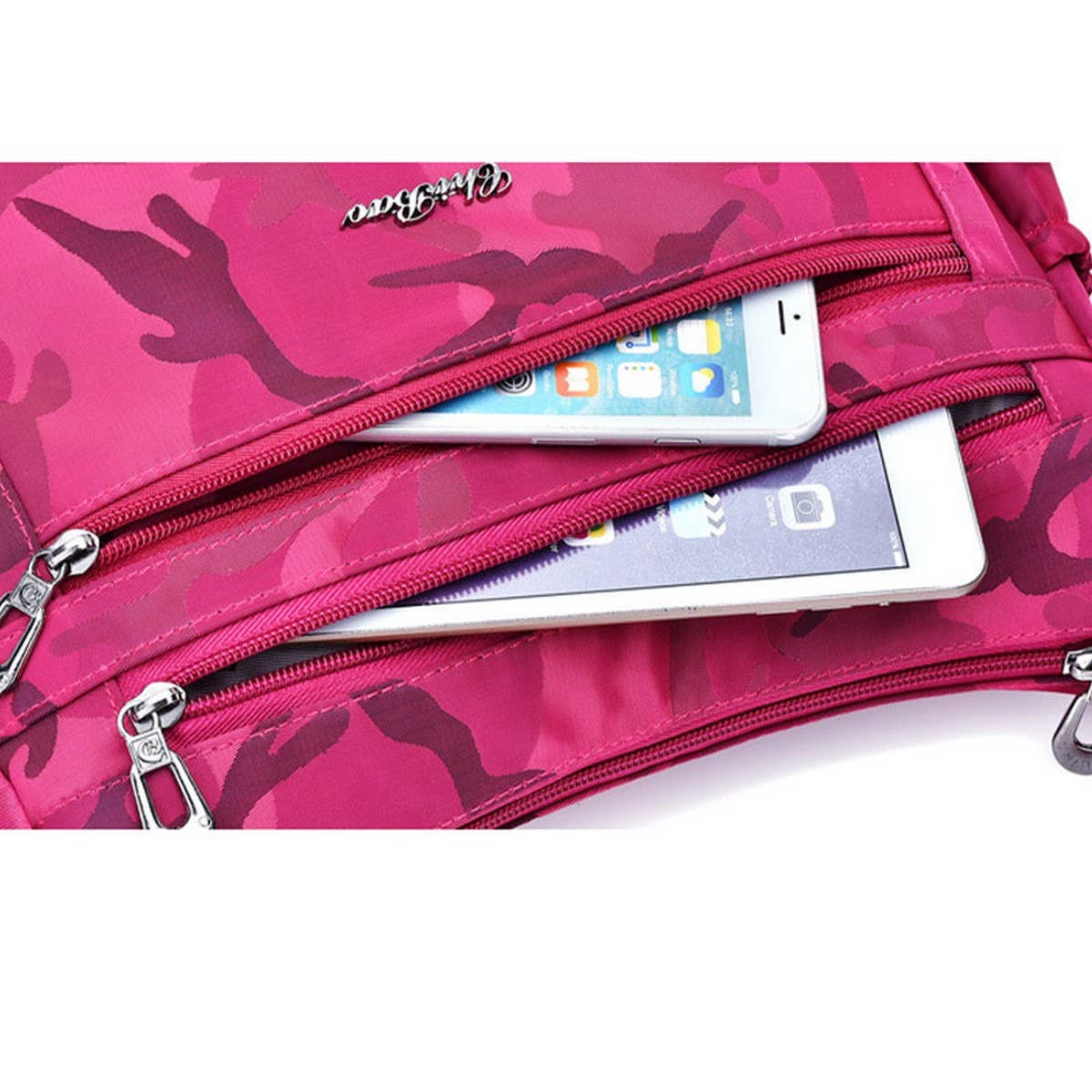 SIMPLE WATERPROOF NYLON CROSSBODY SHOULDER BAG_CWASC1733