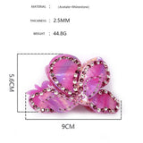 ACETATE HAIR CLIP 3D FLOWER DIAMOND HAIR CLIP_CWAHA4248