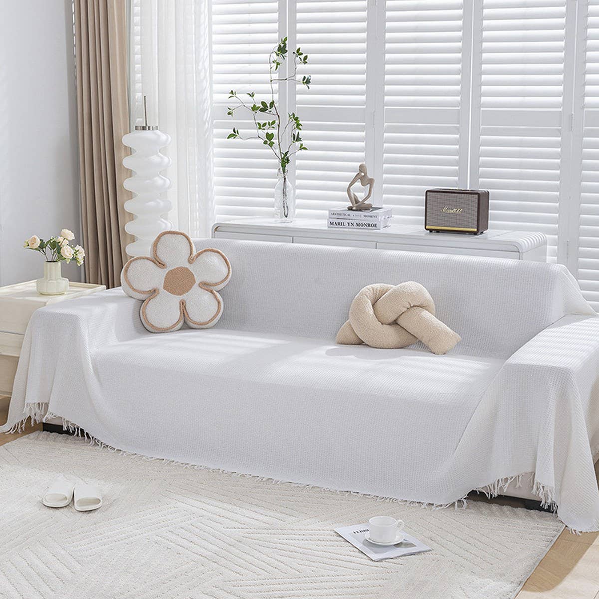 COTTON SOFA THROW BLANKET ALL SEASON COVER_CWMM9640