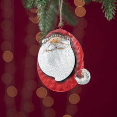 RUSTIC IRON ANGEL SANTA SNOWMAN TREE HANGING_CWMM9765