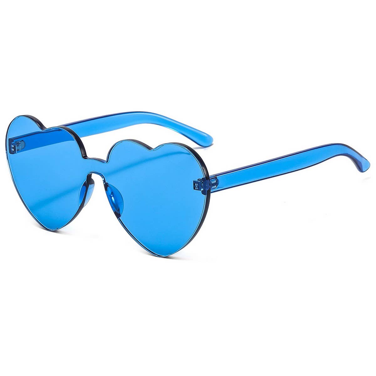 FRAMELESS HEART JELLY COLOR THICK SUNGLASSES_CWASG1194