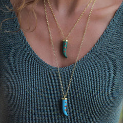 COLORFUL CHILI PEARL BEAD NECKLACE RETRO CHIC_CWMM6955