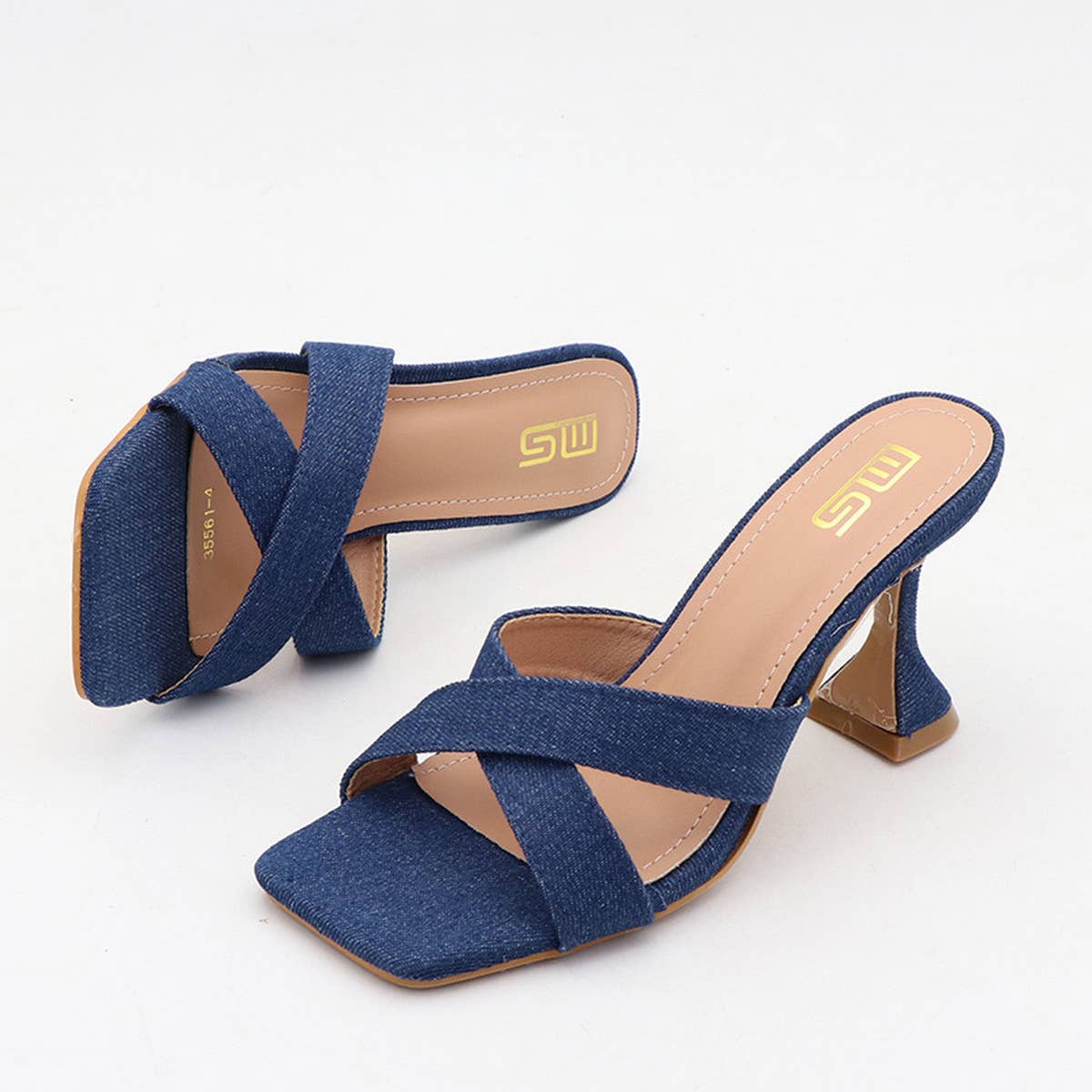 Women Versatile Outer Wear High Heel Slippers