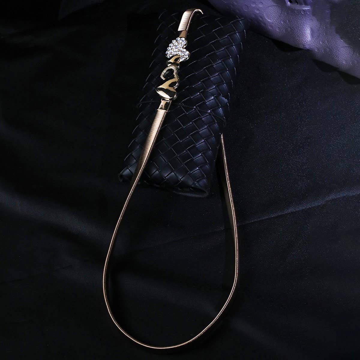 HEART SHAPED WAIST CHAIN WITH ZIRCON STONES_CWMM6417