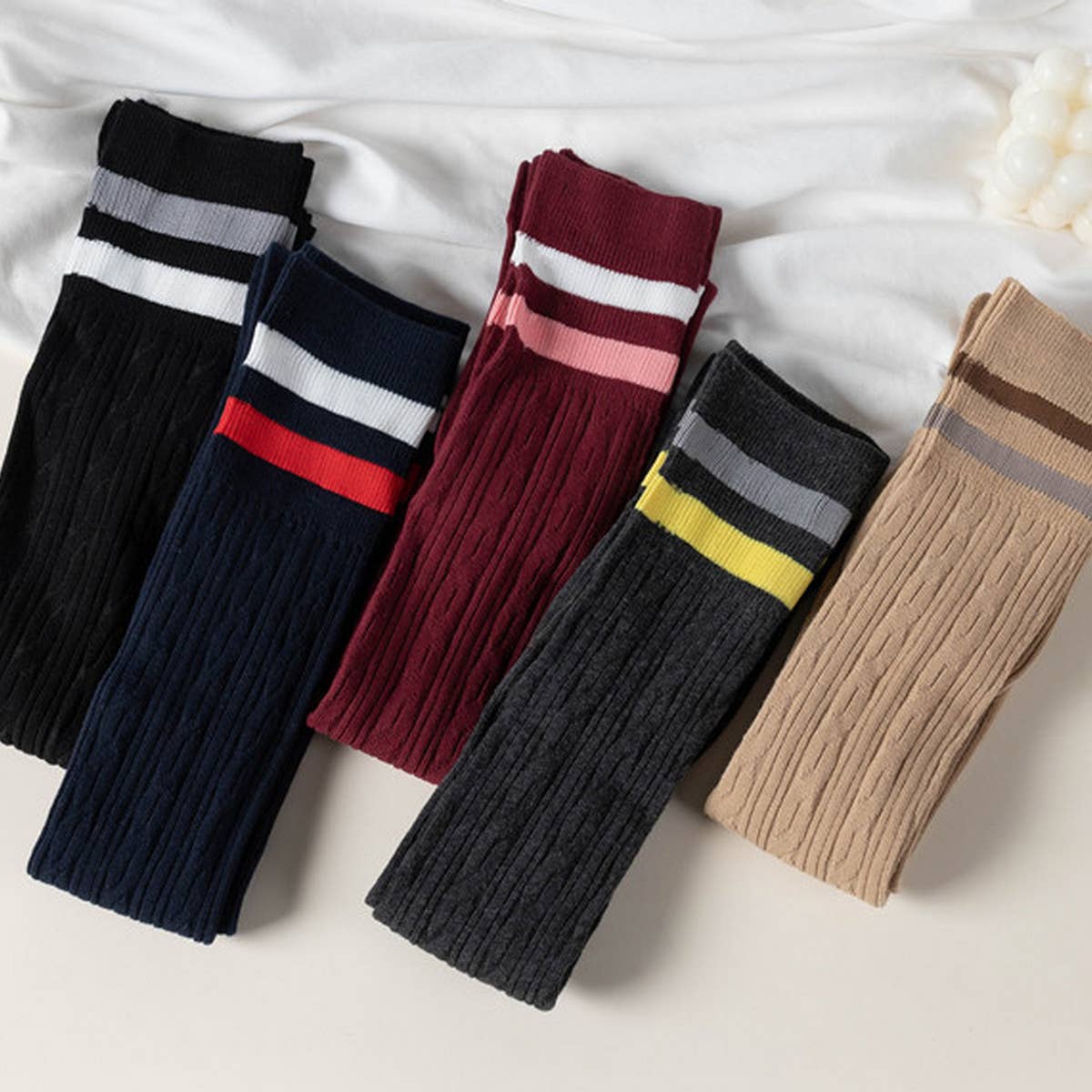 2024 NEW ALL MATCH STRIPED KNEE HIGH SOCKS_CWMS0654