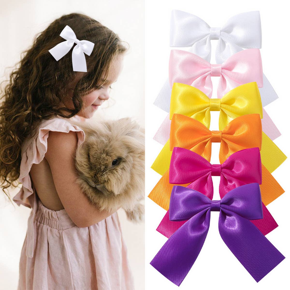 CANDY COLOR CHILDRENS BOW HAIR CLIP_CWAHA2342