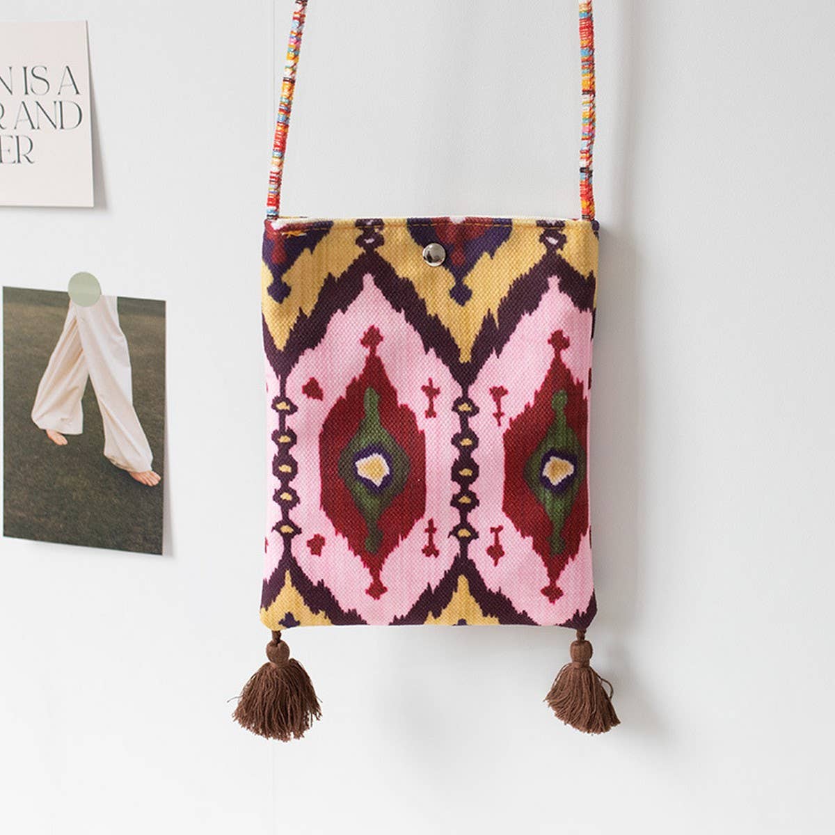 ETHNIC STYLE COTTON CROSSBODY PHONE BAG_CWAB5583