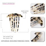 ACETATE PLATE HAIR COMB FIVE TOOTH HAIRACCESSORIES_CWAHA4216