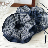 Blue Stripe Denim Scrunchie Retro Style_Cwaha07612