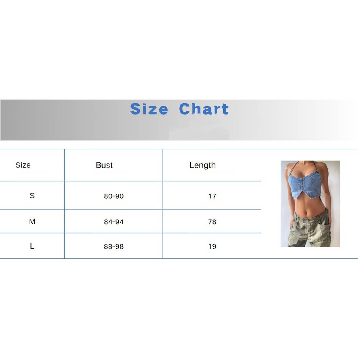 Unique Denim Strapless Crop Top Streetwear