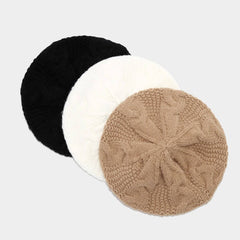 Women'S Thick Knit Beret Hat Winter Warm_Cwah04720