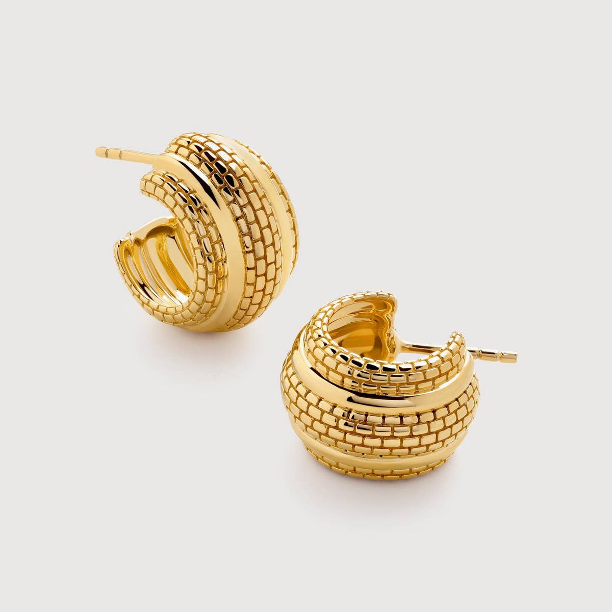 Trendy Irregular Geometric 18K Gold Plated Studs