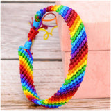 COLORFUL ROPE RAINBOW HAND WOVEN BRACELET_CWAJE0714