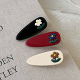 Acrylic Flower Hair Clip Cute Side Bang Barrette_Cwaha07760