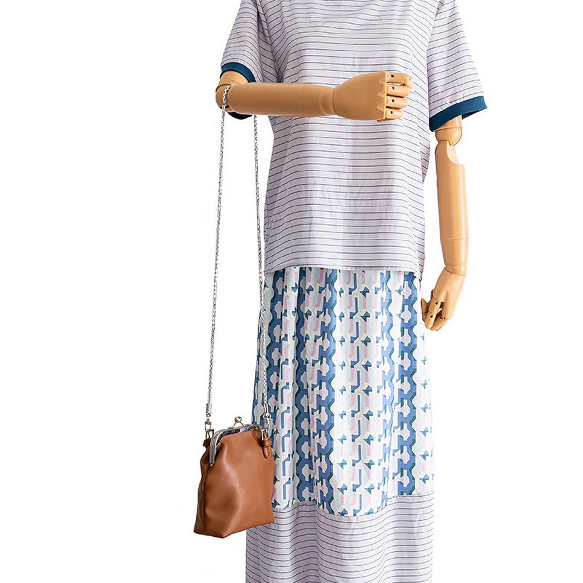 GLASS MIRROR RHINESTONE PHONE CHAIN BAGS STRAP_CWMM5105