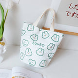 SPRING CANVAS LUNCH BUCKET BAG FOR WOMEN_CWAB5672