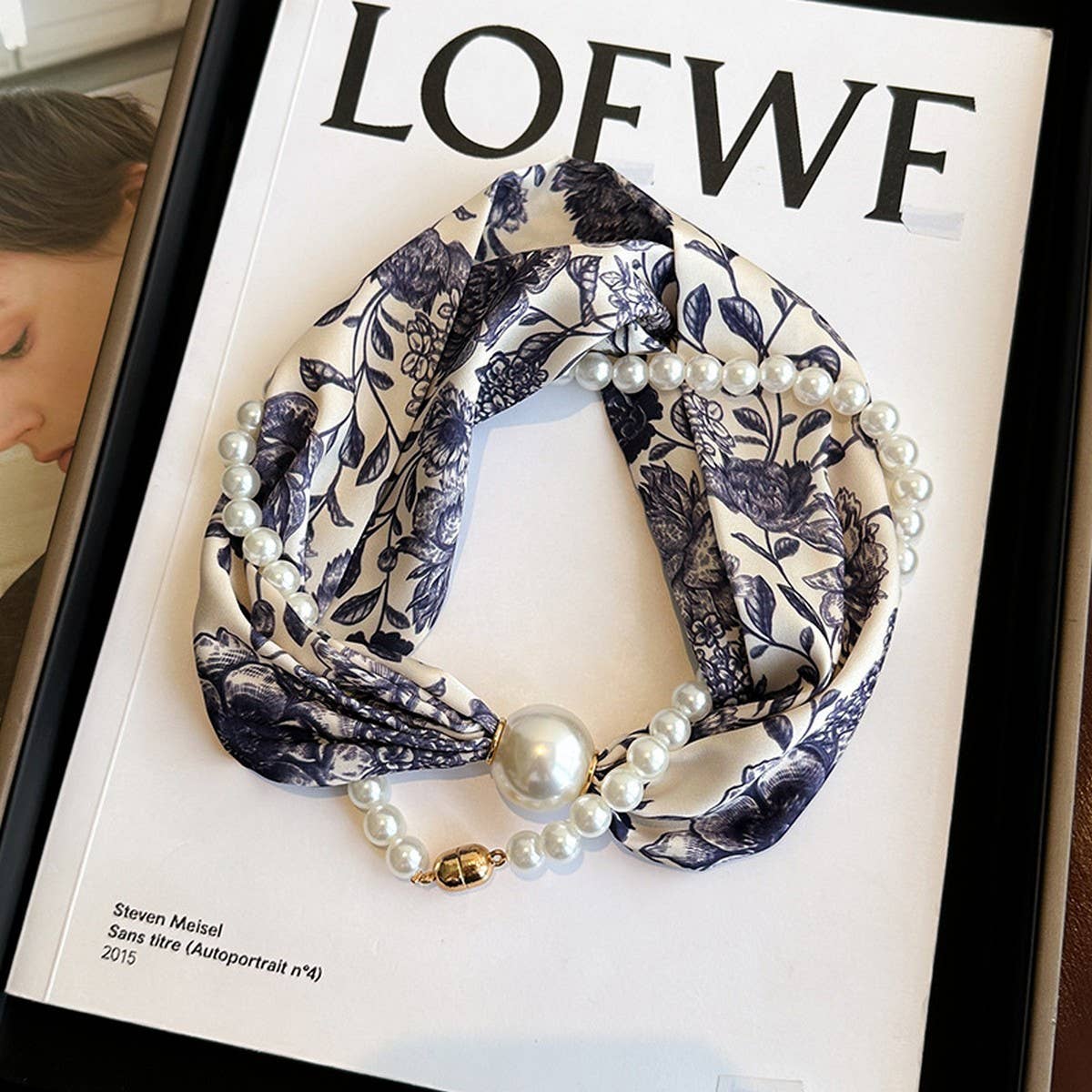 Pearl Magnetic Scarf Necklace For Shirts_Cwasc03932