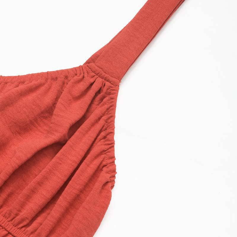 Textured Sleeveless Ruched Casual Cami Dress