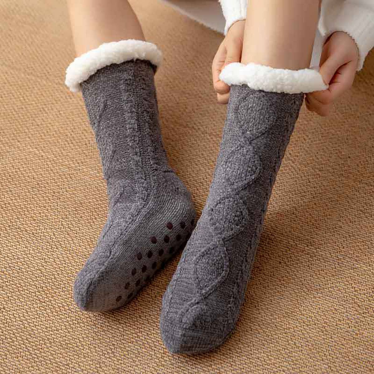 THERMAL LEG WARMERS PLUSH INDOOR SLIPPERS_CWMS0717