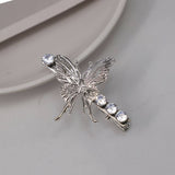 COLD STYLE LIQUID METAL BUTTERFLY ZIRCON HAIRPIN_CWAHA4754