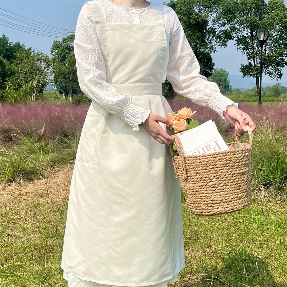 Waterproof And Oil-Proof Solid Color Cotton Apron_Cwmm5841