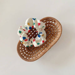Women Sweet Rainbow Heart Hair Tie