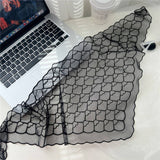 HEART LACE TRIANGLE SCARF SUN PROTECTION NECK WRAP_CWASC0840