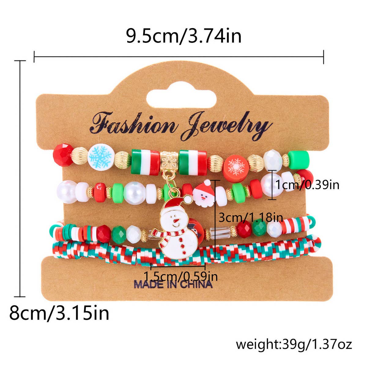 CHRISTMAS COMBINATION COLORFUL ELASTIC BRACELET_CWAJE2381