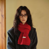 Wool Knit Narrow Scarf Warm Winter Neck Scarf_Cwasc2279
