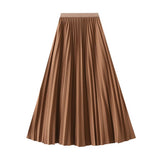 ACCORDION SKIRT LONG HIGH WAISTA LINE PLEATEDSKIRT_CWBMS0293