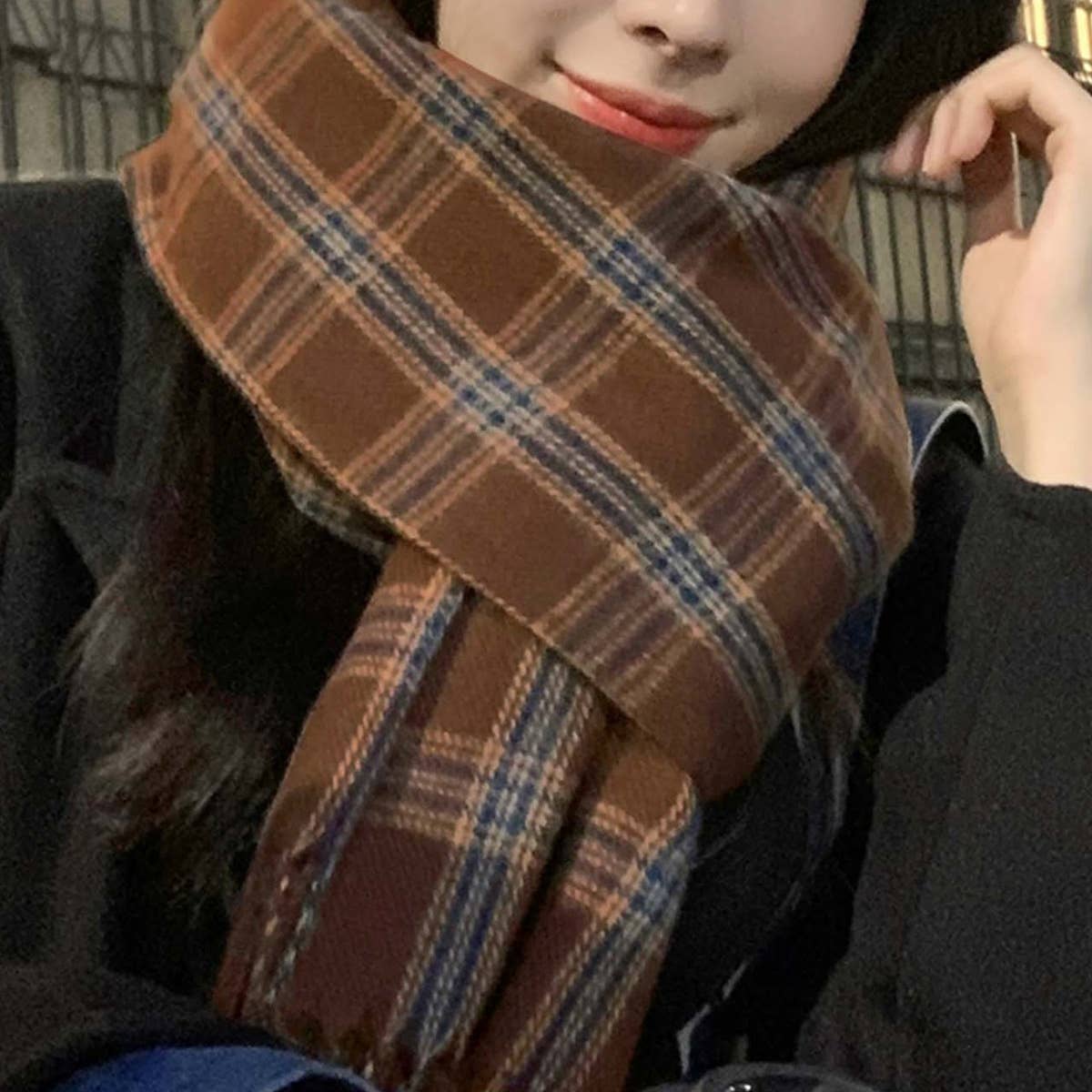 2024 New All-Match Plai Warm Scarf_Cwasc1114