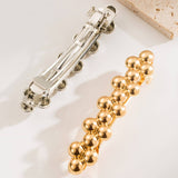 NEW METAL GEOMETRIC TWIST BEAD SPRING HAIR CLIP_CWAHA6208
