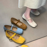 STARRY FLAT MARY JANES WITH SQUARE TOE_CWSHF0109