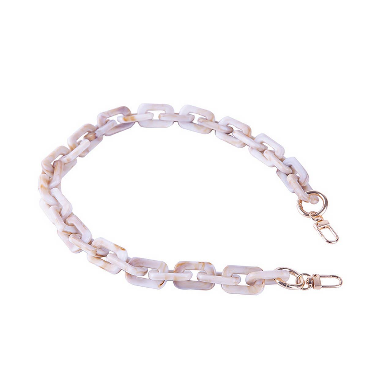 ACRYLIC SQUARE MULTI COLOR BAG CHAIN BAG STRAP_CWMM5093