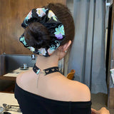 HEAVY EMBROIDERY SATIN HAIRBAND HAIR ACCESSORIES_CWAHA3696