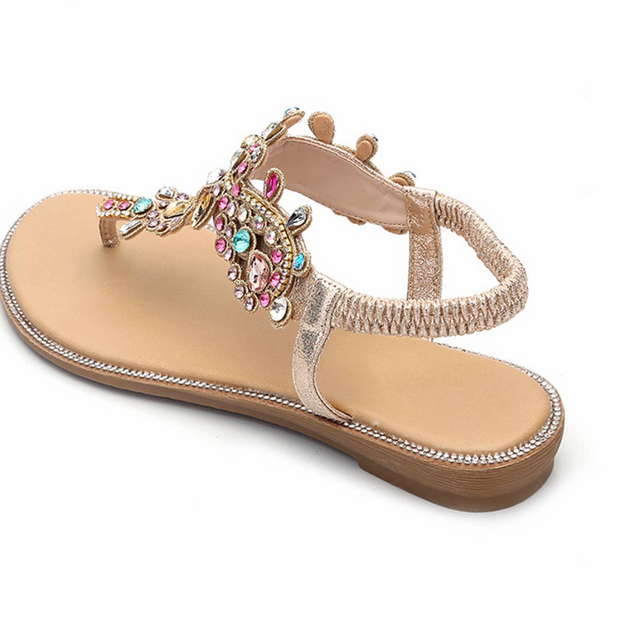 NEW COLOR DIAMOND BEACH ROUND TOE FLAT SHOES_CWSHS0650