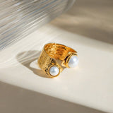 PERSONALIZED ALL MATCH IRREGULAR OPEN PEARL RING_CWAJE1795