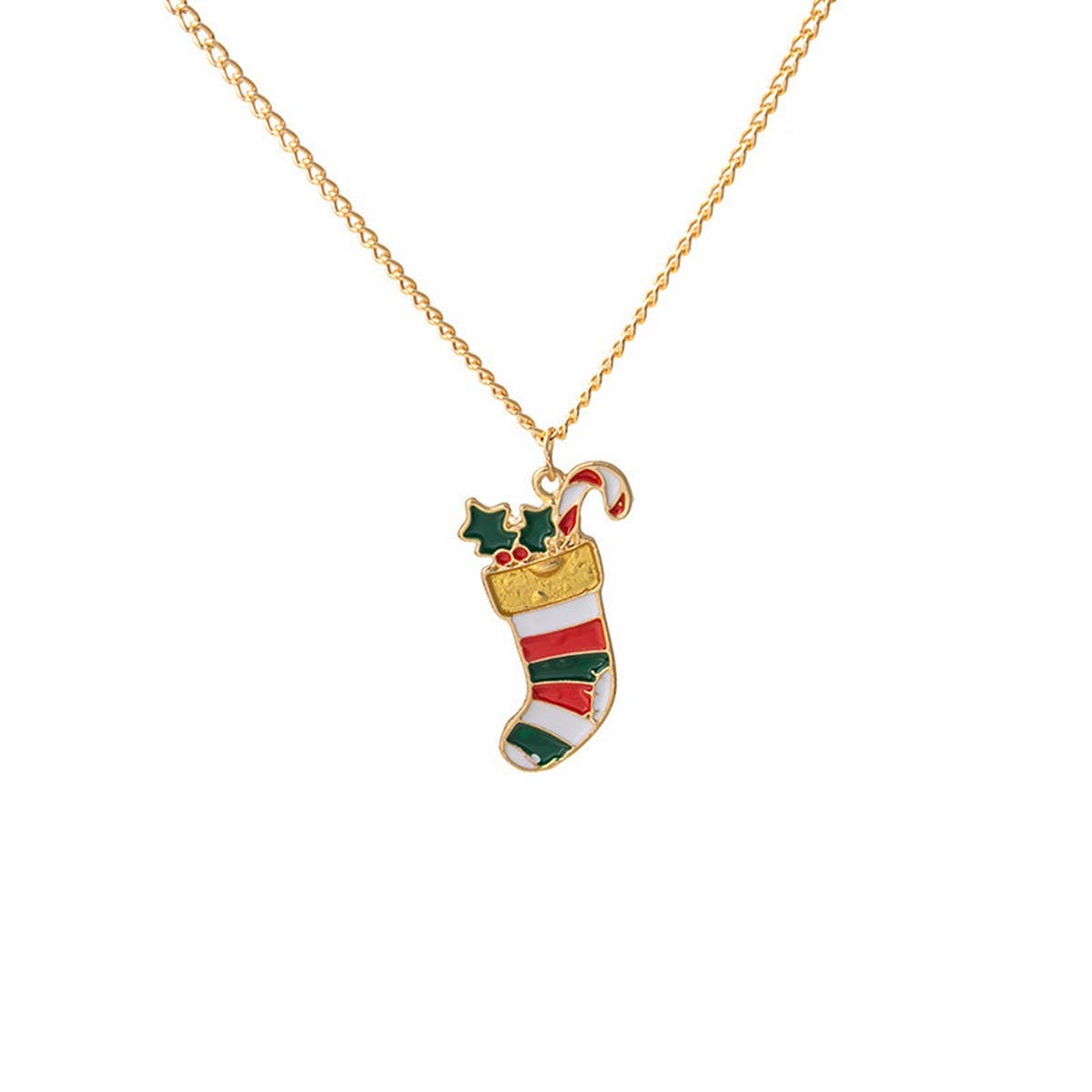 CHRISTMAS CARTOON PERSONALITY VERSATILE NECKLACE_CWAJE1862