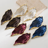 Vintage Leaf Enamel S925 Stud Earrings_Cwaje05899