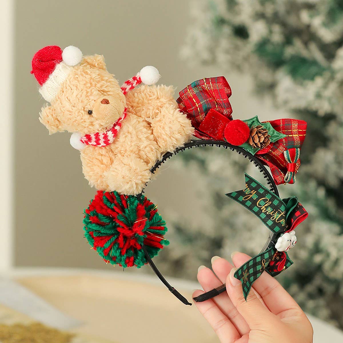 Christmas Party Hat Feather Headband Decor_Cwmm10585