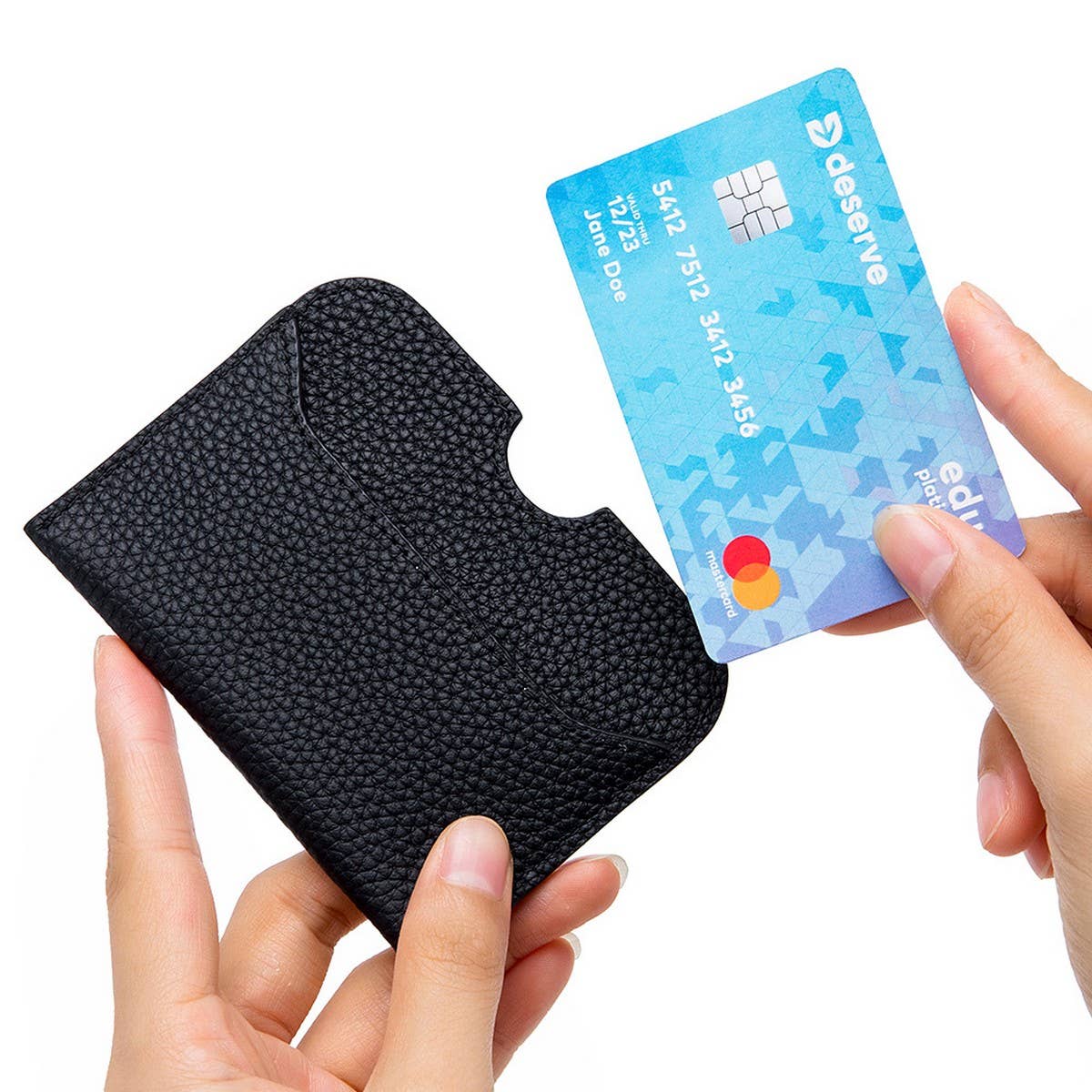 SMALL GENUINE LEATHER ULTRA THIN MULTI CARD HOLDER_CWAB3885