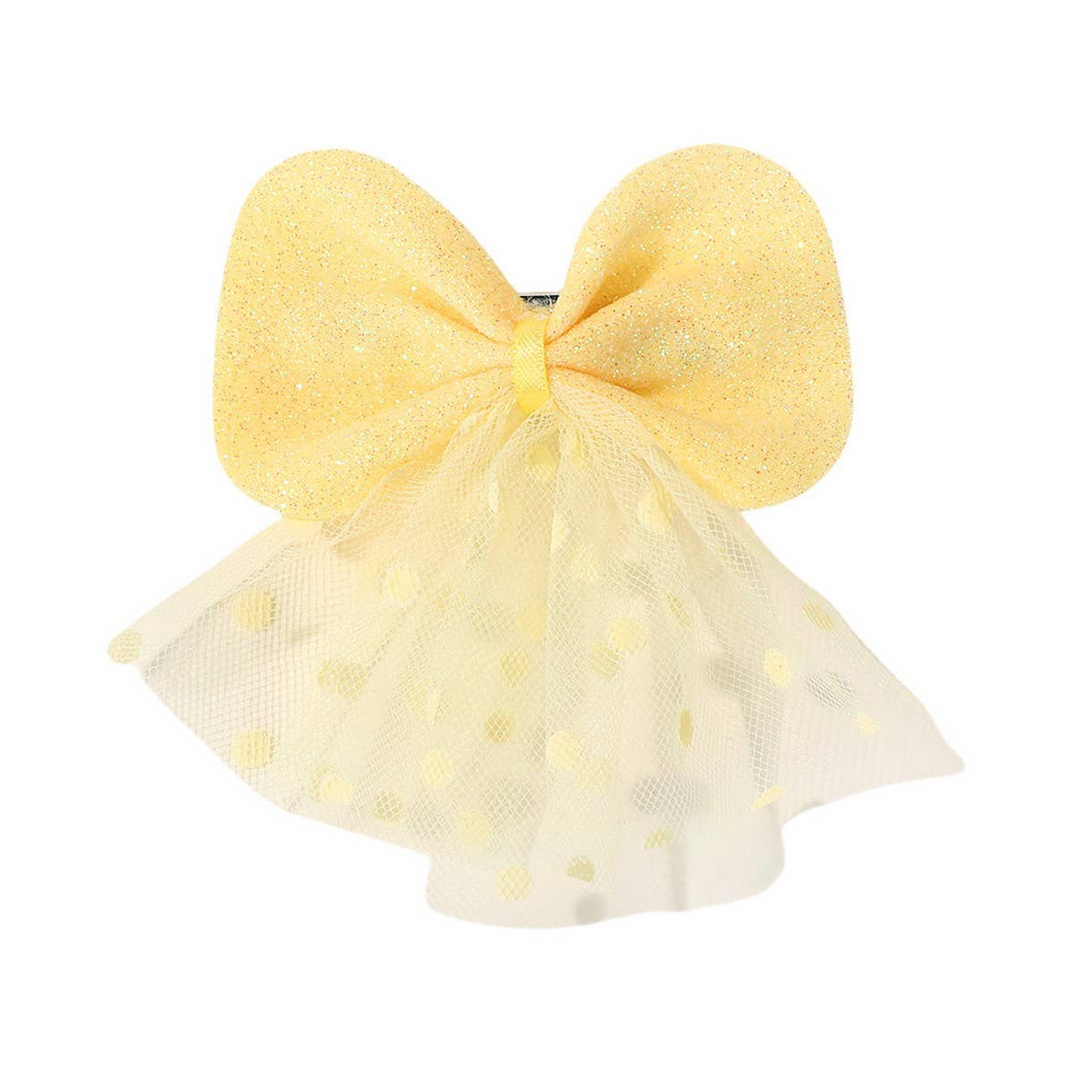STYLISH DOUBLE LAYER MESH BOW HAIR CLIP FOR KIDS_CWAHA6715