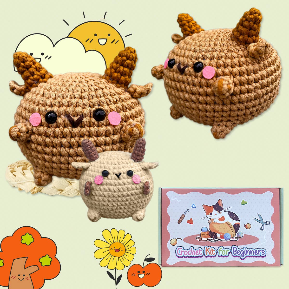 LAMB CROCHET DOLL MATERIAL KIT_CWMM1872