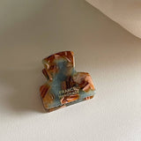 MINIMALIST GOLD TONE MINI TORTOISE HAIR CLAW_CWAHA4016