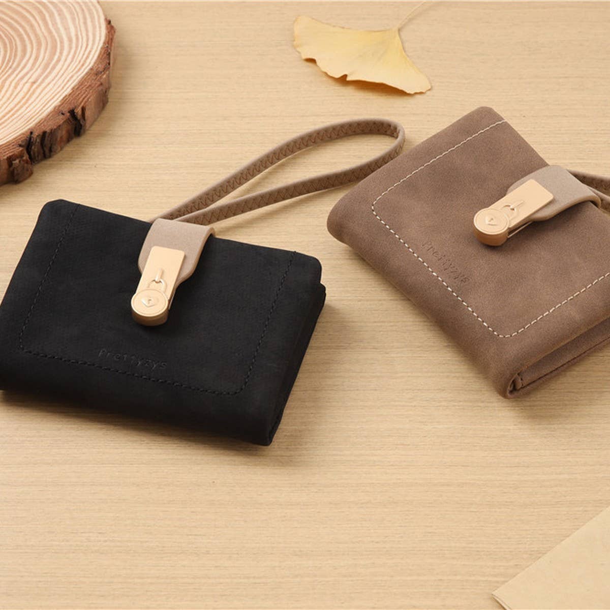 Short Womens Solid Color Folding Coin Purse_Cwab2340