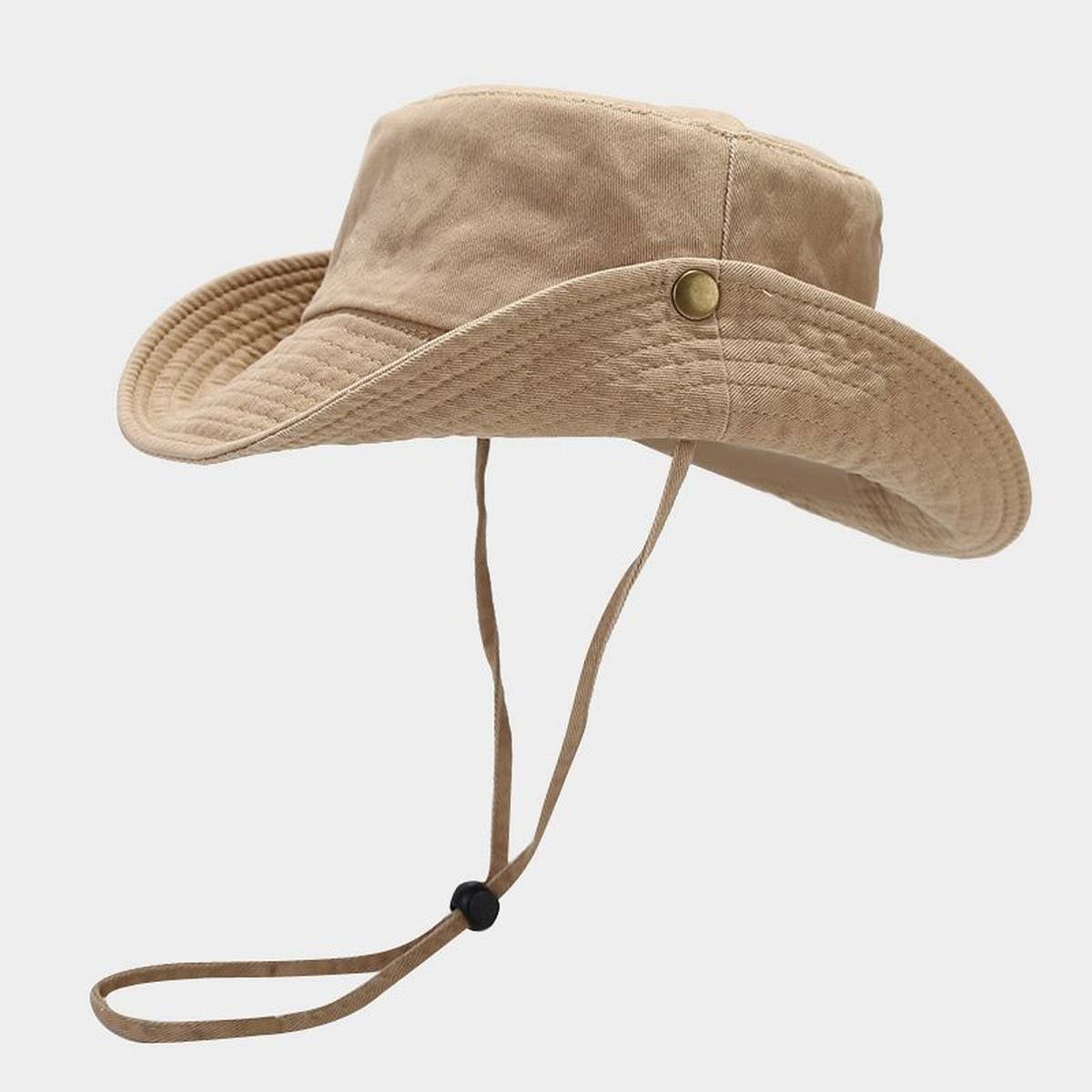 FOLDABLE WASHED COTTON FISHERMAN HAT FOR OUTDOOR_CWAH3791
