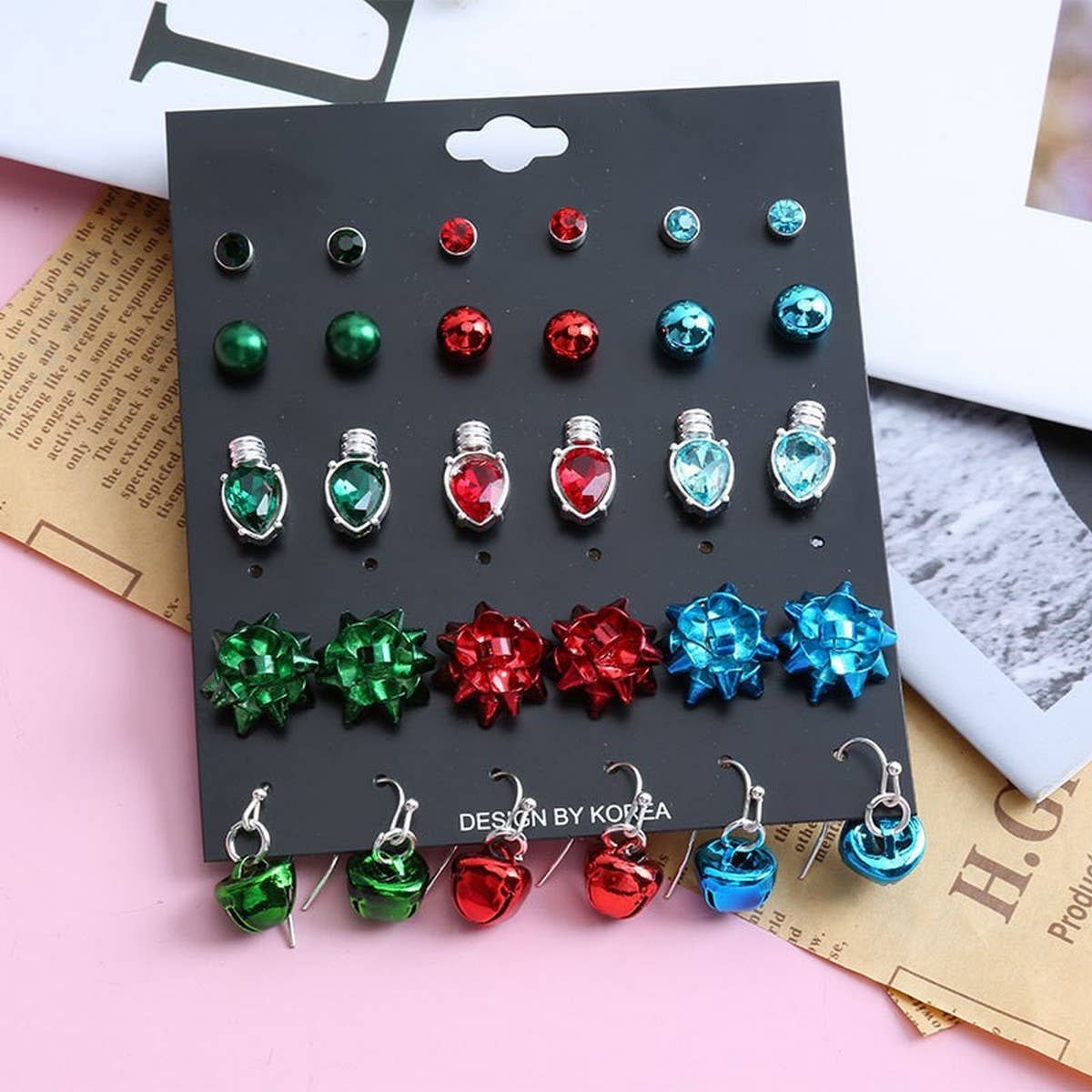 CHRISTMAS EARRING COMBINATION CARTOON EARRING SET_CWMM2611