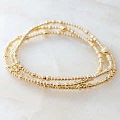 GOLD COPPER BEADS DIY BEADED BRACELET_CWAB4640